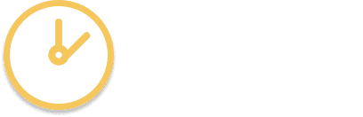 Logo Hora marcada com o relógio grande e o texto quebrado.